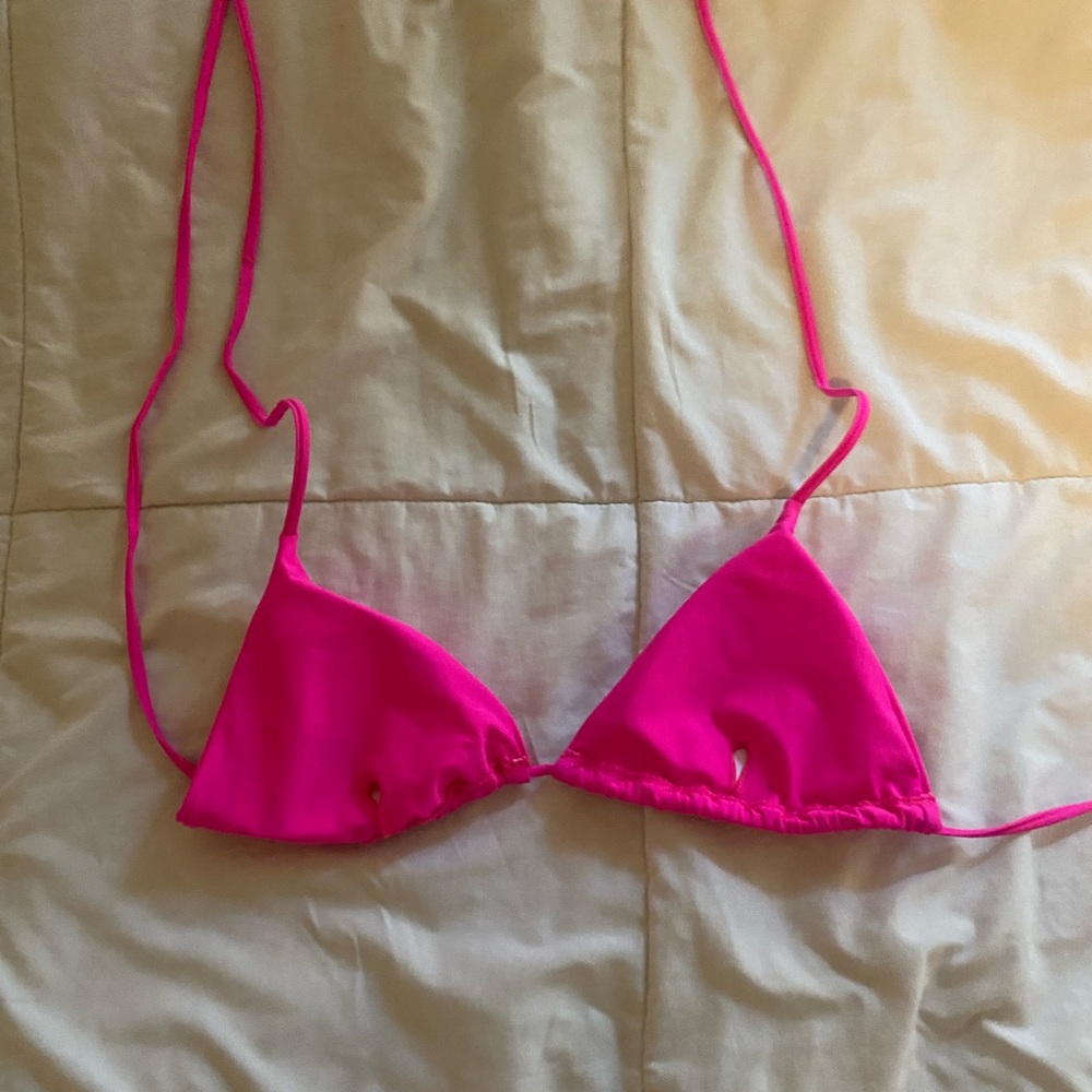 SHEIN Hot Pink Bikini Top